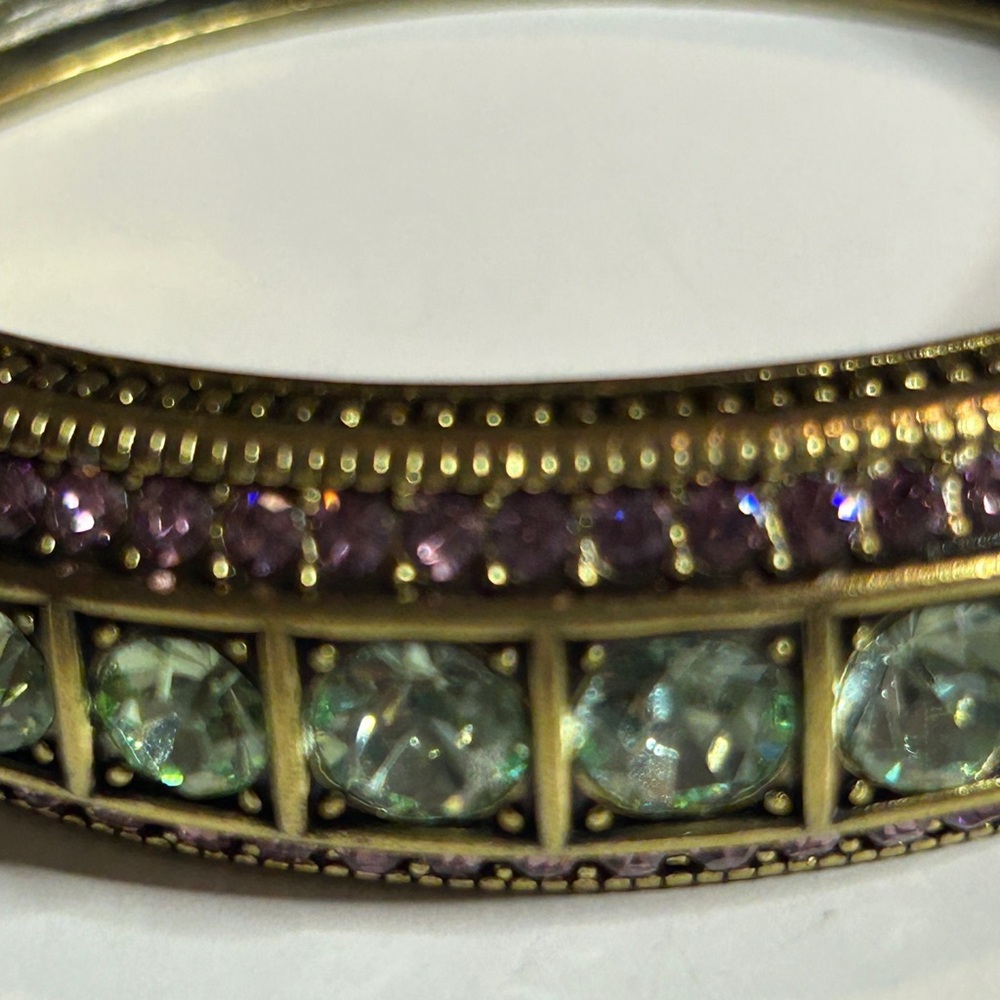 Heidi Daus Gold and Purple Ornate Bracelet - Picture 2 of 8